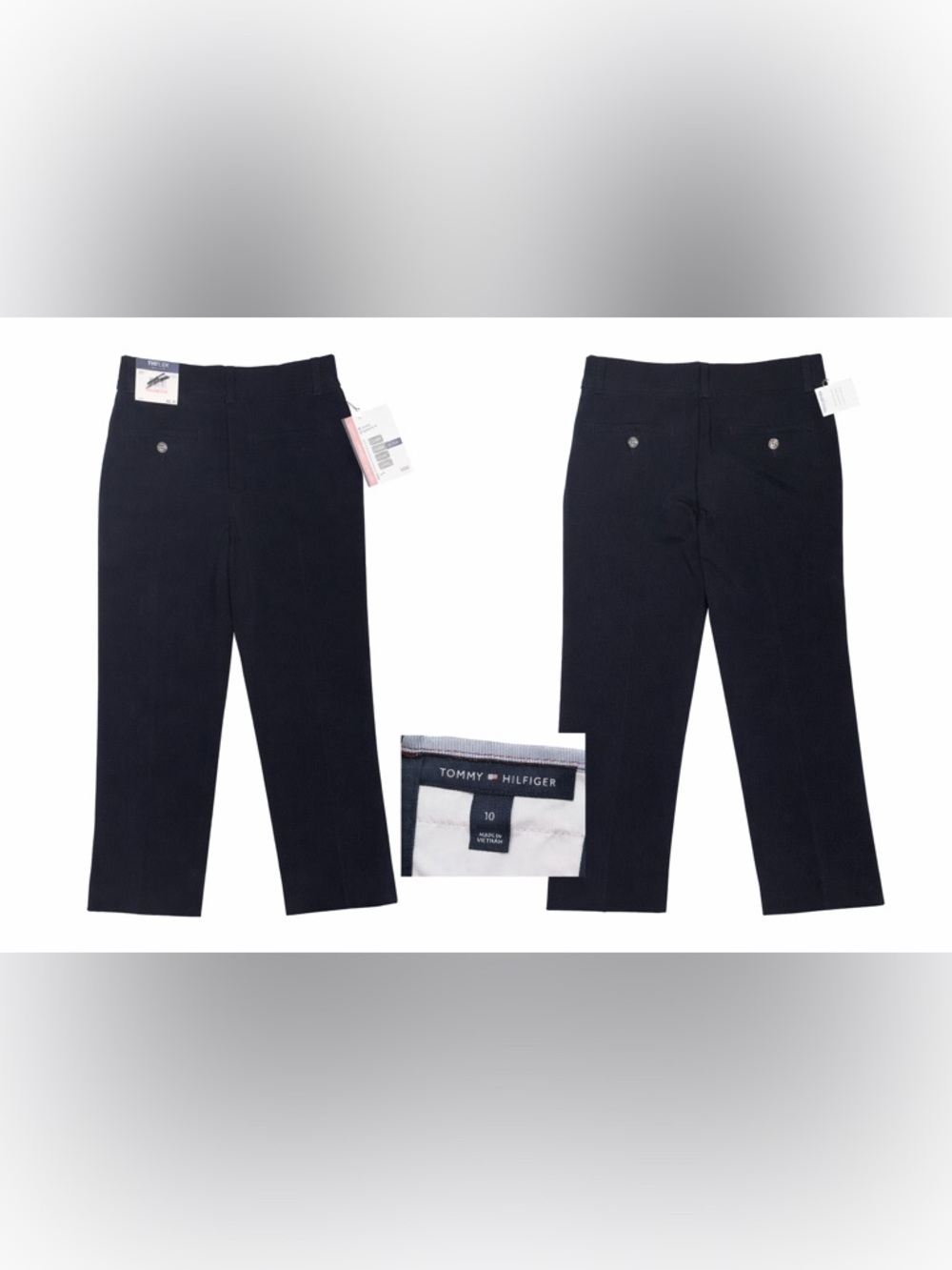 Tommy Hilfiger Boys Navy Dress Pants Size 10 TH Flex Stretch NWT School Uniform - Picture 2 of 5